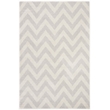 Pemberly Row Polypropylene Light Grey Indoor Outdoor Rug - 4' x 6'