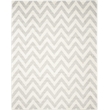 Pemberly Row Polypropylene Light Grey Indoor Outdoor Rug - 9' x 12'