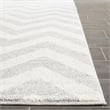 Pemberly Row Polypropylene Light Grey Indoor Outdoor Rug - Square 5'
