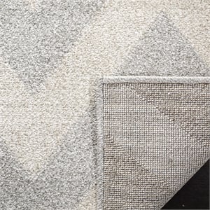 Pemberly Row Polypropylene Light Grey Indoor Outdoor Rug - Square 9'