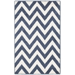 Pemberly Row Polypropylene Navy Indoor Outdoor Rug - 2'6