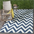 Pemberly Row Polypropylene Navy Indoor Outdoor Rug - 4' x 6'
