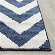 Pemberly Row Polypropylene Navy Indoor Outdoor Rug - 4' x 6'