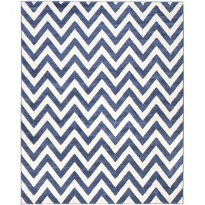 Pemberly Row Polypropylene Navy Indoor Outdoor Rug - 8' x 10'