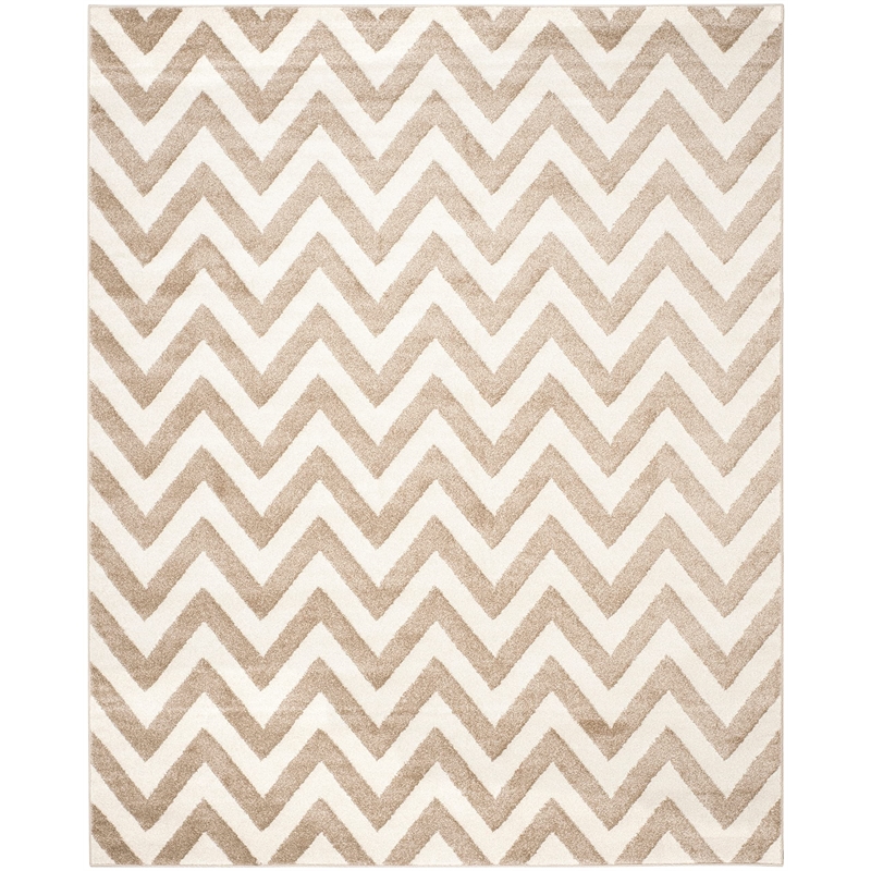 Pemberly Row Polypropylene Wheat Indoor Outdoor Rug - 8' x 10'