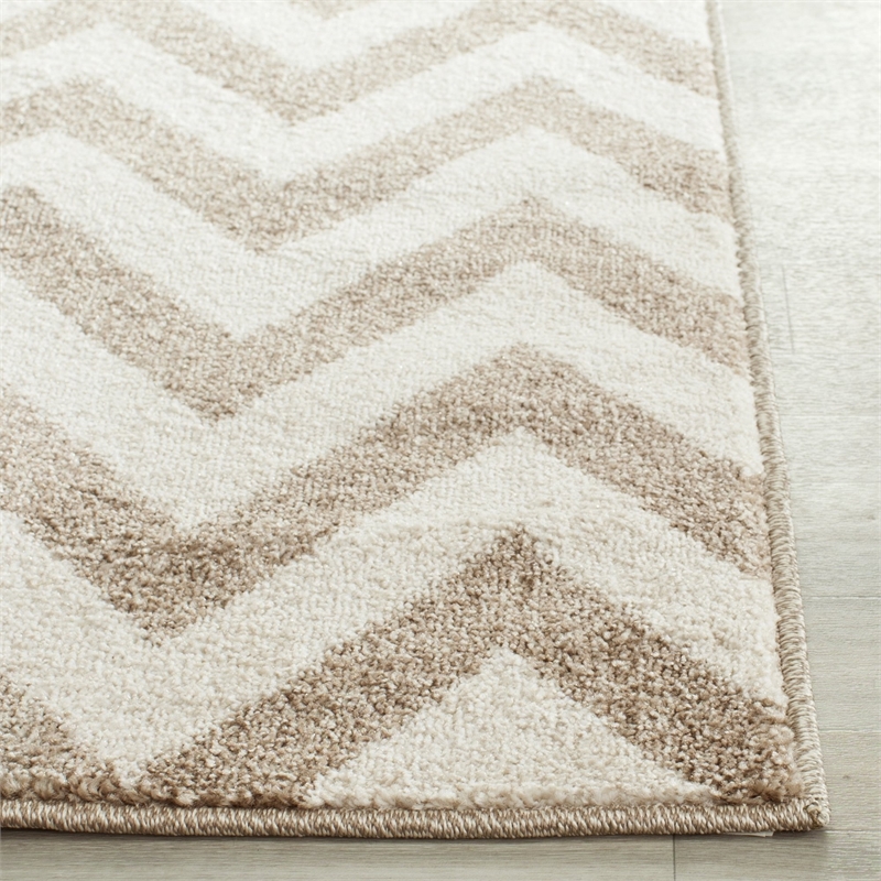 Pemberly Row Polypropylene Wheat Indoor Outdoor Rug - Runner 2'3