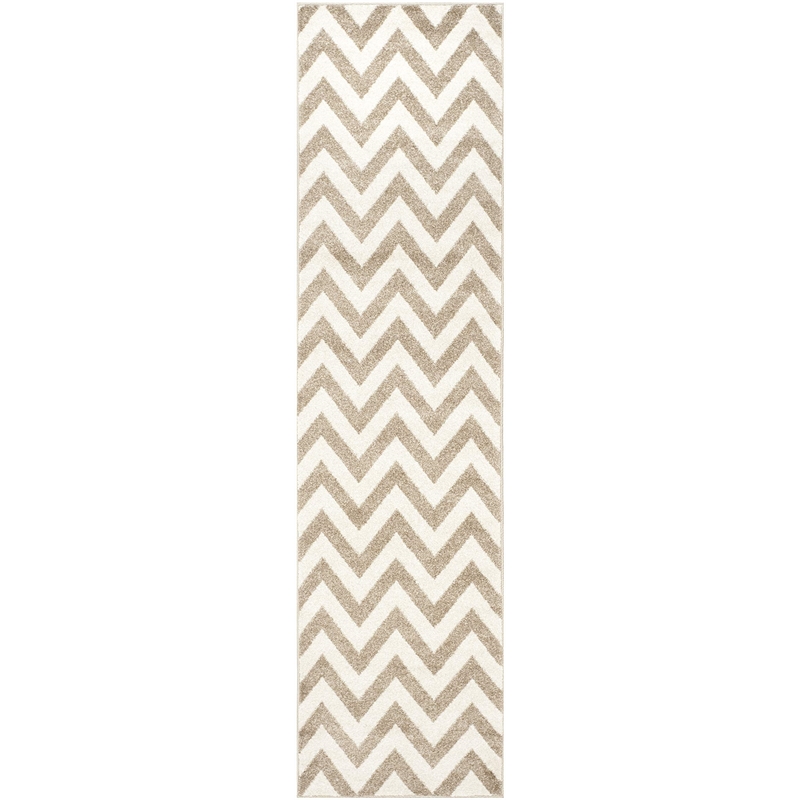 Pemberly Row Polypropylene Wheat Indoor Outdoor Rug - Runner 2'3