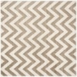 Pemberly Row Polypropylene Wheat Indoor Outdoor Rug - Square 7'