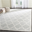 Pemberly Row Polypropylene Light Grey Indoor Outdoor Rug - 8' x 10'