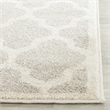 Pemberly Row Polypropylene Light Grey Indoor Outdoor Rug - Runner 2'3