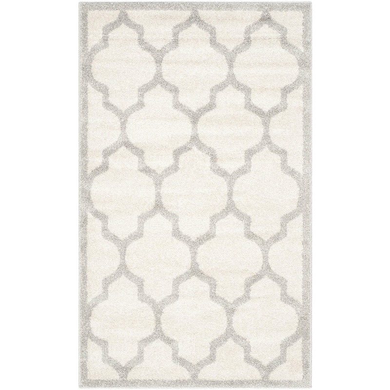 Pemberly Row Polypropylene Beige Indoor Outdoor Rug - 3' x 5'