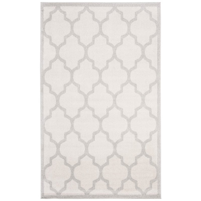 Pemberly Row Polypropylene Beige Indoor Outdoor Rug - 5' x 8'