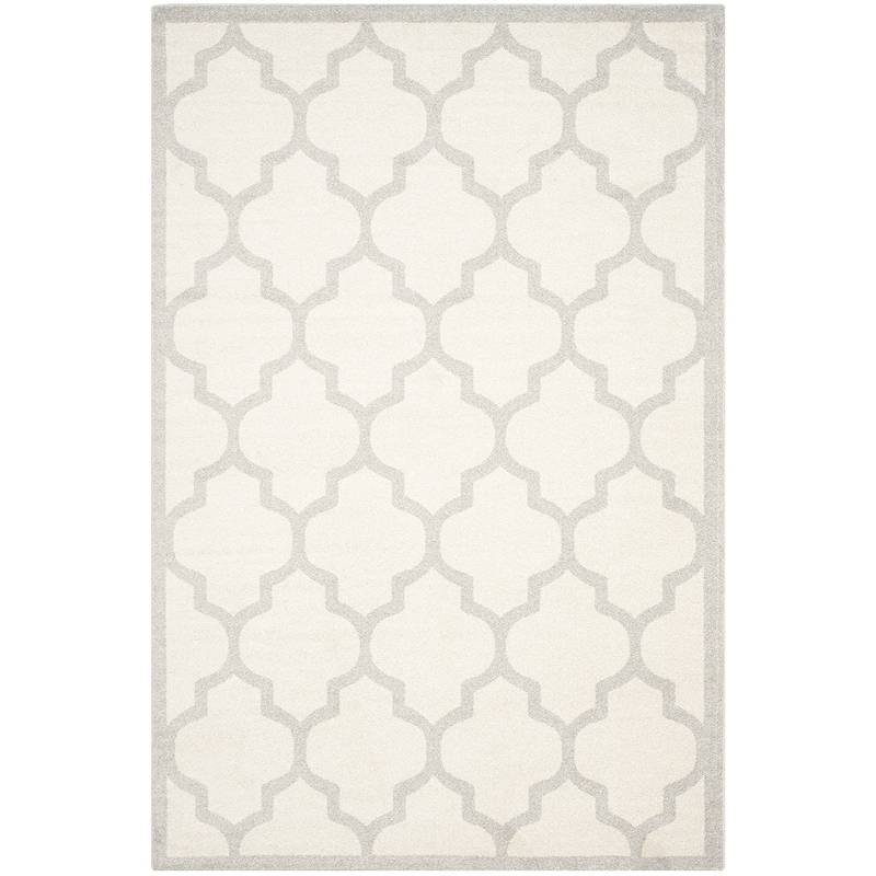 Pemberly Row Polypropylene Beige Indoor Outdoor Rug - 6' x 9'