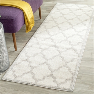 Pemberly Row Polypropylene Beige Indoor Outdoor Rug - Runner 2'3&quot x 11'