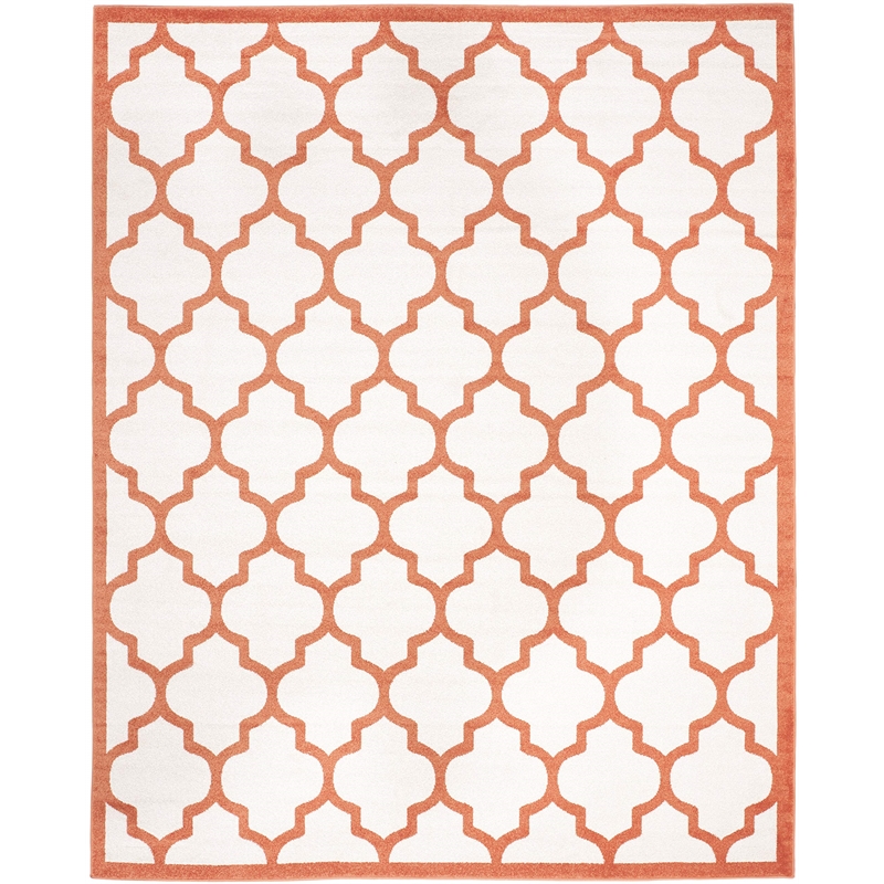 Pemberly Row Polypropylene Beige Indoor Outdoor Rug - 8' x 10'