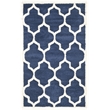 Pemberly Row Polypropylene Navy Indoor Outdoor Rug - 3' x 5'