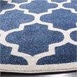 Pemberly Row Polypropylene Navy Indoor Outdoor Rug - Round 7'