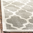 Pemberly Row Polypropylene Dark Grey Indoor Outdoor Rug - Square 5'