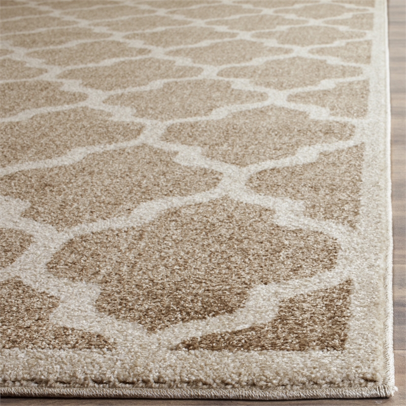 Pemberly Row Polypropylene Wheat Indoor Outdoor Rug - 6' x 9'