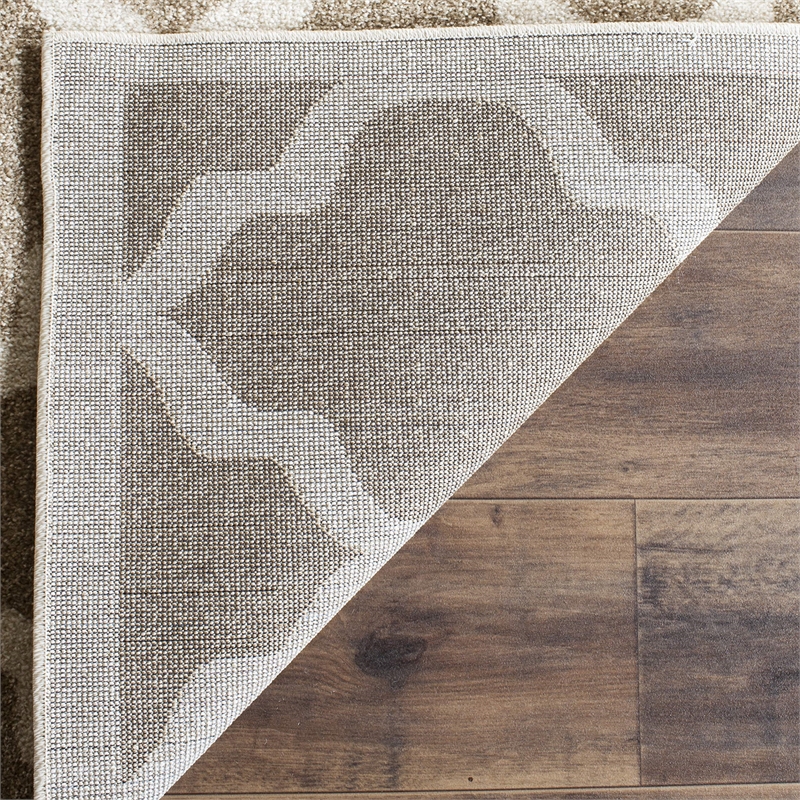 Pemberly Row Polypropylene Wheat Indoor Outdoor Rug - 9' x 12'