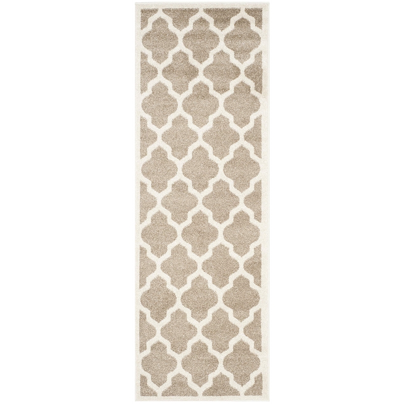 Pemberly Row Polypropylene Wheat Indoor Outdoor Rug - Runner 2'3
