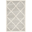 Pemberly Row Polypropylene Light Grey Indoor Outdoor Rug - 2'6