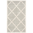 Pemberly Row Polypropylene Light Grey Indoor Outdoor Rug - 4' x 6'