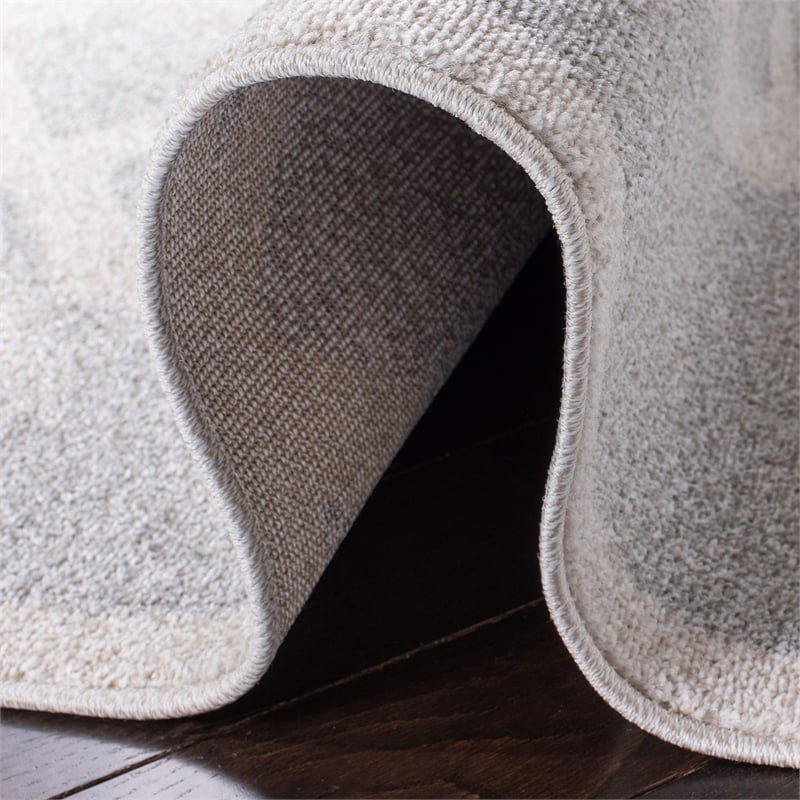 Pemberly Row Polypropylene Light Grey Indoor Outdoor Rug - 8' x 10'