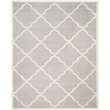 Pemberly Row Polypropylene Light Grey Indoor Outdoor Rug - 10' x 14'
