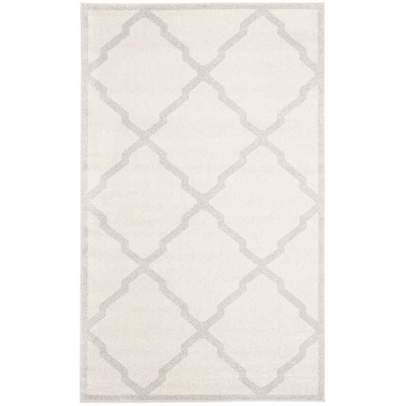 Pemberly Row Polypropylene Beige Indoor Outdoor Rug - 5' x 8'
