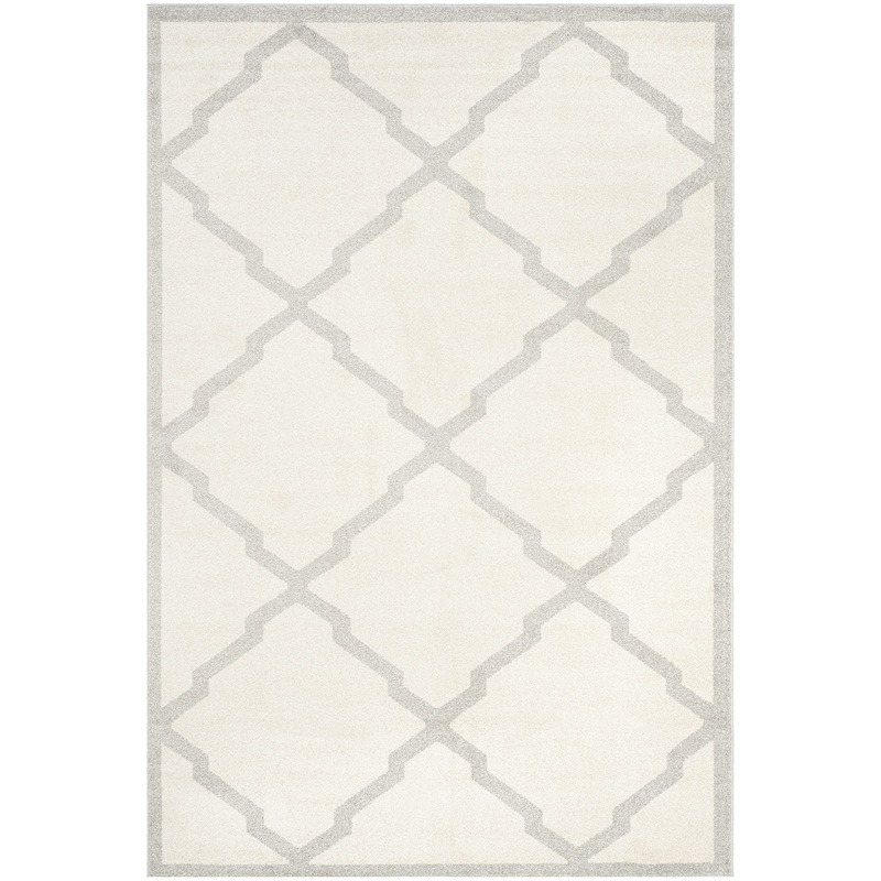 Pemberly Row Polypropylene Beige Indoor Outdoor Rug - 6' x 9'