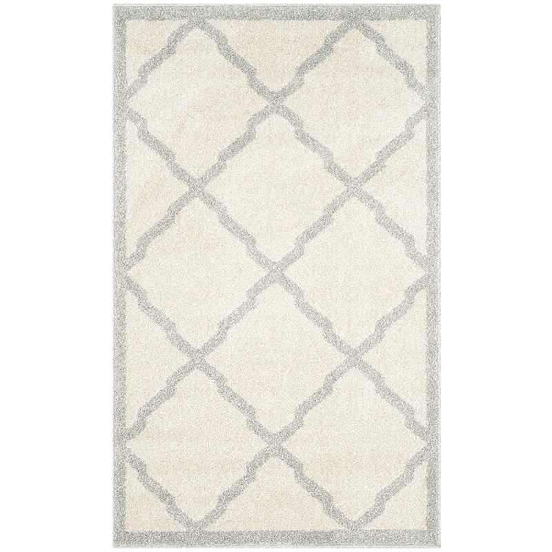 Pemberly Row Polypropylene Beige Indoor Outdoor Rug - Runner 2'6