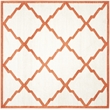 Pemberly Row Polypropylene Beige Indoor Outdoor Rug - Square 7'