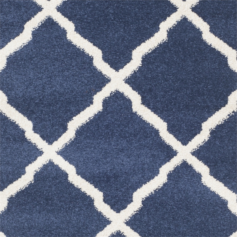 Pemberly Row Polypropylene Navy Indoor Outdoor Rug - 2'3