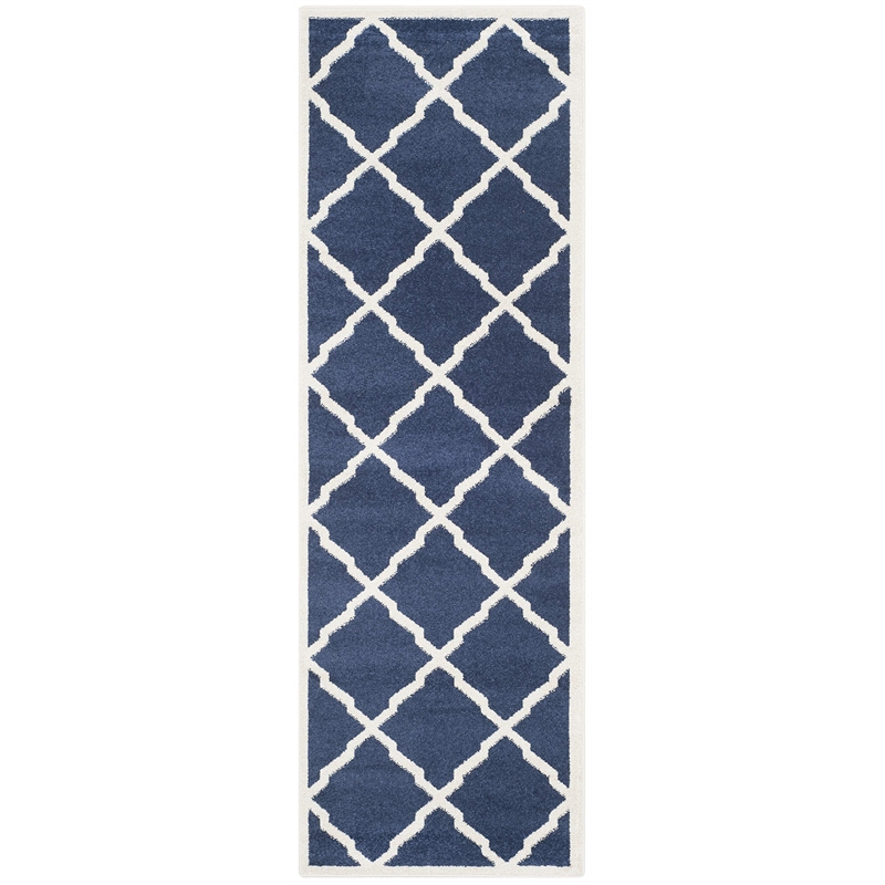 Pemberly Row Polypropylene Navy Indoor Outdoor Rug - 2'3