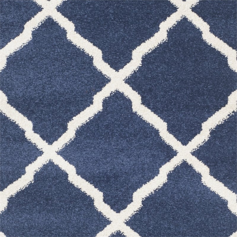 Pemberly Row Polypropylene Navy Indoor Outdoor Rug - 2'3