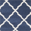 Pemberly Row Polypropylene Navy Indoor Outdoor Rug - 2'3