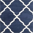 Pemberly Row Polypropylene Navy Indoor Outdoor Rug - 5' x 8'