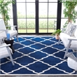 Pemberly Row Polypropylene Navy Indoor Outdoor Rug - 9' x 12'
