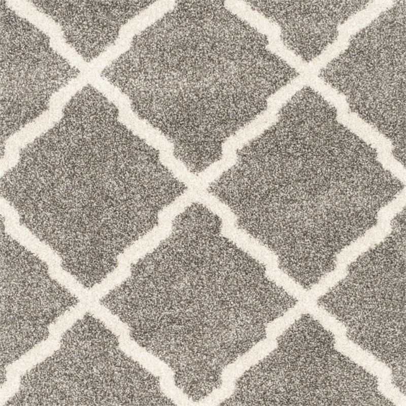 Pemberly Row Polypropylene Dark Grey Indoor Outdoor Rug - 2'3