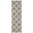 Pemberly Row Polypropylene Dark Grey Indoor Outdoor Rug - 2'6