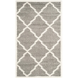 Pemberly Row Polypropylene Dark Grey Indoor Outdoor Rug - 3' x 5'