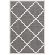 Pemberly Row Polypropylene Dark Grey Indoor Outdoor Rug - 4' x 6'