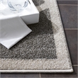 Pemberly Row Polypropylene Dark Grey Indoor Outdoor Rug - 6' x 9'