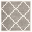 Pemberly Row Polypropylene Dark Grey Indoor Outdoor Rug - Square 5'