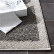 Pemberly Row Polypropylene Dark Grey Indoor Outdoor Rug - Square 5'