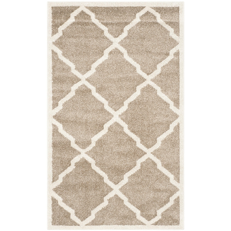 Pemberly Row Polypropylene Wheat Indoor Outdoor Rug - 3' x 5'
