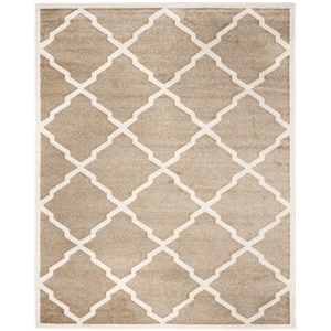 Pemberly Row Polypropylene Wheat Indoor Outdoor Rug - 8' x 10'