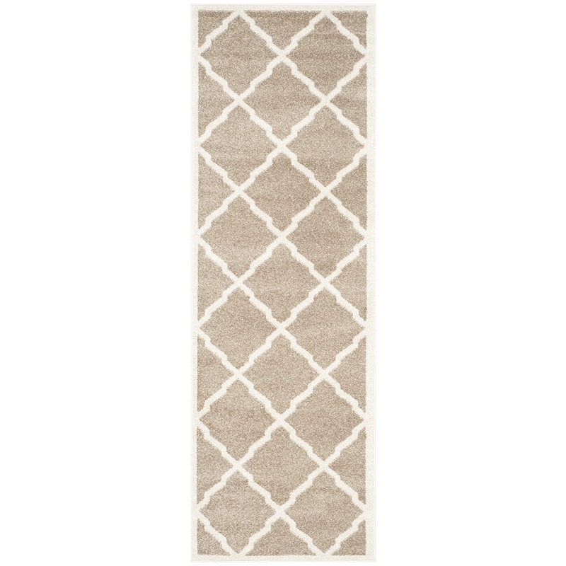 Pemberly Row Polypropylene Wheat Indoor Outdoor Rug - Runner 2'3