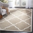 Pemberly Row Polypropylene Wheat Indoor Outdoor Rug - Square 7'